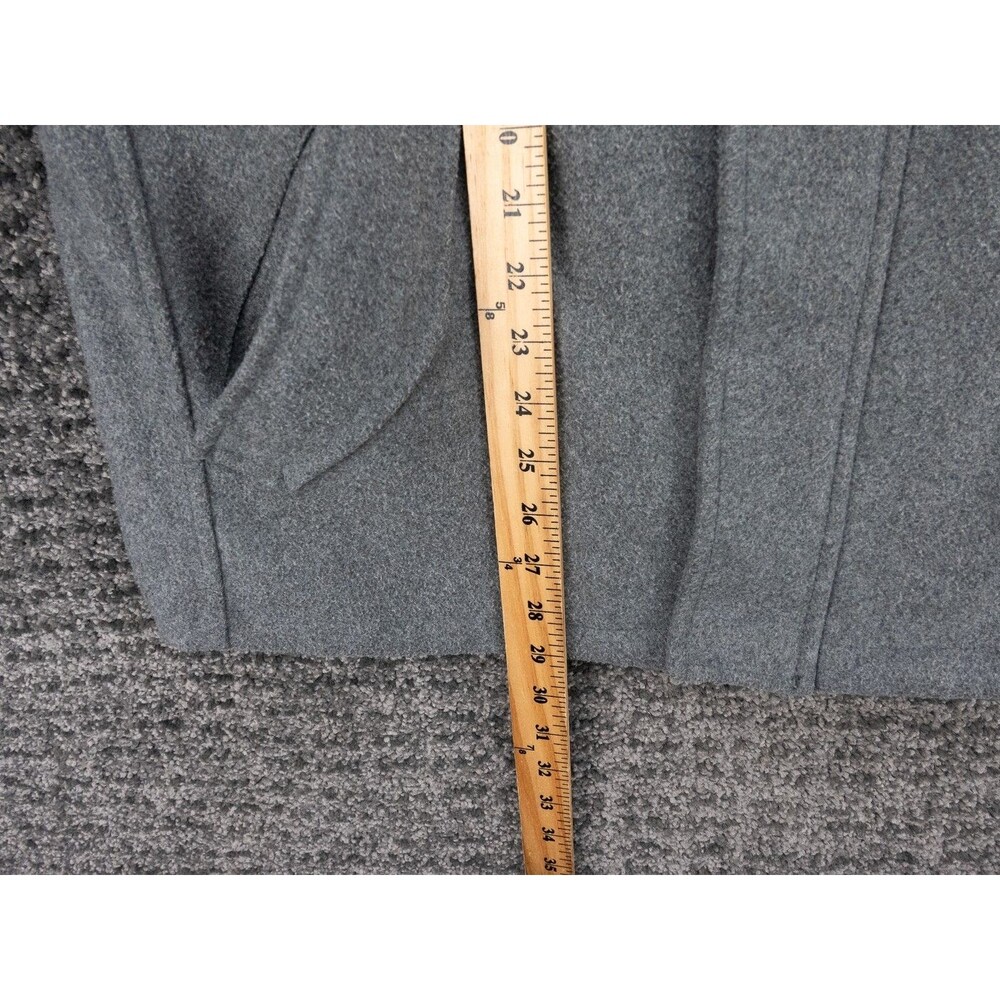 Levis Jacket Mens Large Gray Hooded Zipped Quilt Lined Wool Blend Field Military - Picture 16 of 16